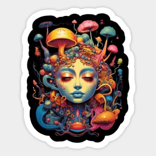 Psychedelic Shirt - Psychedelic Organism - Catsondrugs.com - #psychedelic #psychedelicart #trippy #psytrance #art #psy #trippyart #music #trance #rave #love #psychedelictrance Sticker